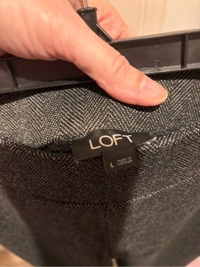 LOFT Charcoal Herringbone leggings